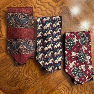 Men’s silk ties Polo Oscar De la Renta Bugatti